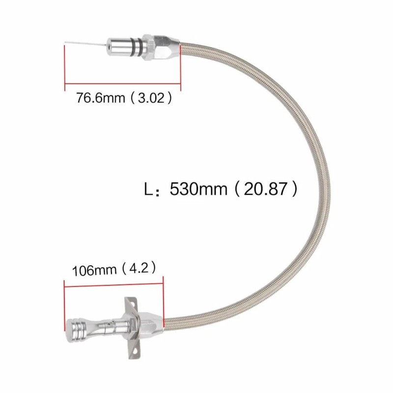 onsal_44 FOR TURBO 350 400 FLEXIBLE TRANSMISSION DIPSTICK STAINLESS TH350