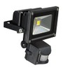 Pik-a-Pak 10W LED IP65 Waterproof Flood Light with PIR Black,