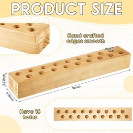 Mumufy Wood Taper Candle Holders for Table Centerpiece Giant Wooden Birthday Party Candlestick Farmhouse Candle Holders Decorations for Wedding Anniversary Desktop, 18in(Natural Wood Color)