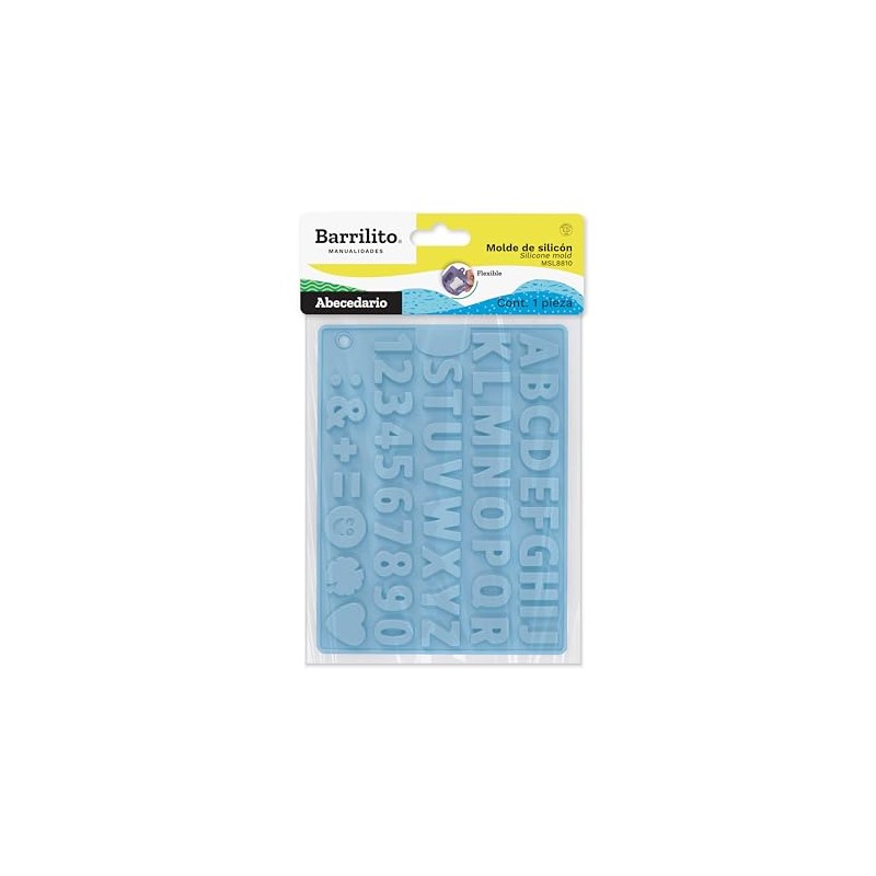 Barrilito Molde Flexible de Silicón Letras Antiadherente MSL8810