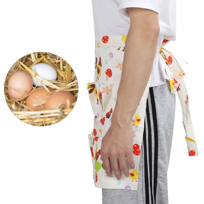 Eggs Collecting Protective Apron Multiple Pockets Chicken Eggs Gathering Holding