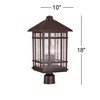 J du J Sierra Craftsman 18"H Bronze Outdoor Post Mount