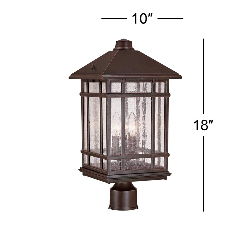J du J Sierra Craftsman 18"H Bronze Outdoor Post Mount