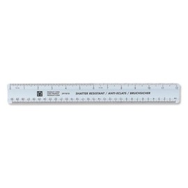 5 Star Ruler Plastic Shatter-resistant 300mm Blue Tint