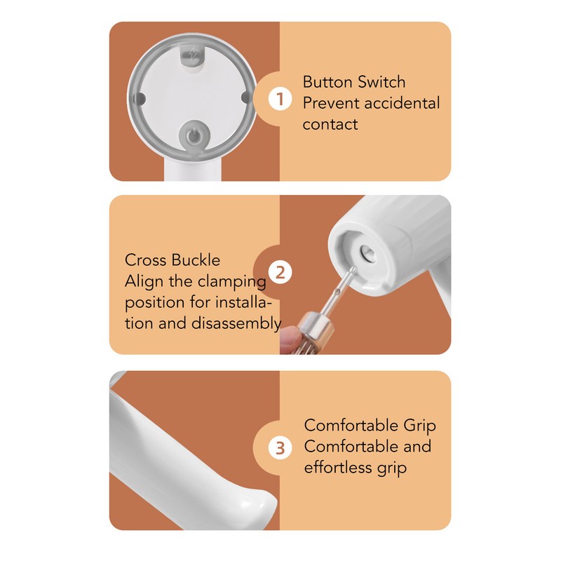 Electric Hand Mixer 3 Gear Egg Whipping Cream Beater Handheld