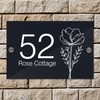 Badgemaster Modern Anthracite House Number Sign Plaque Stainless Steel Standoffs