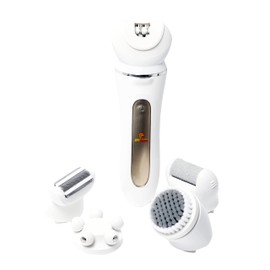 Epitome 5-in-1 Hair Removal Epilator with Facial Cleanser and Shaver attachments Wet/Dry with Built-in Light