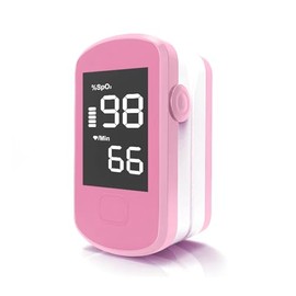 Fingertip Pulse Oximeter,Blood Oxygen Saturation Monitor for Kids Adults, High Accuracy O2 Meter for All Skin,Included Battery & Lanyard (Pink)
