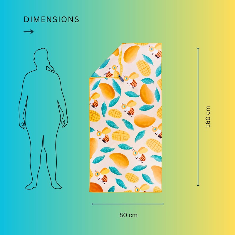 GESAR Ultra-Absorbent Microfiber Beach Towel: Sand-Free, Quick-Drying, Lightweight – Ideal