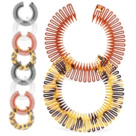 PACKOVE 10Pcs Flexible Plastic Hair Comb Full Circular Combs with Teeth for Women Easy to Use Headband Holder Random Colors for All Hair Types