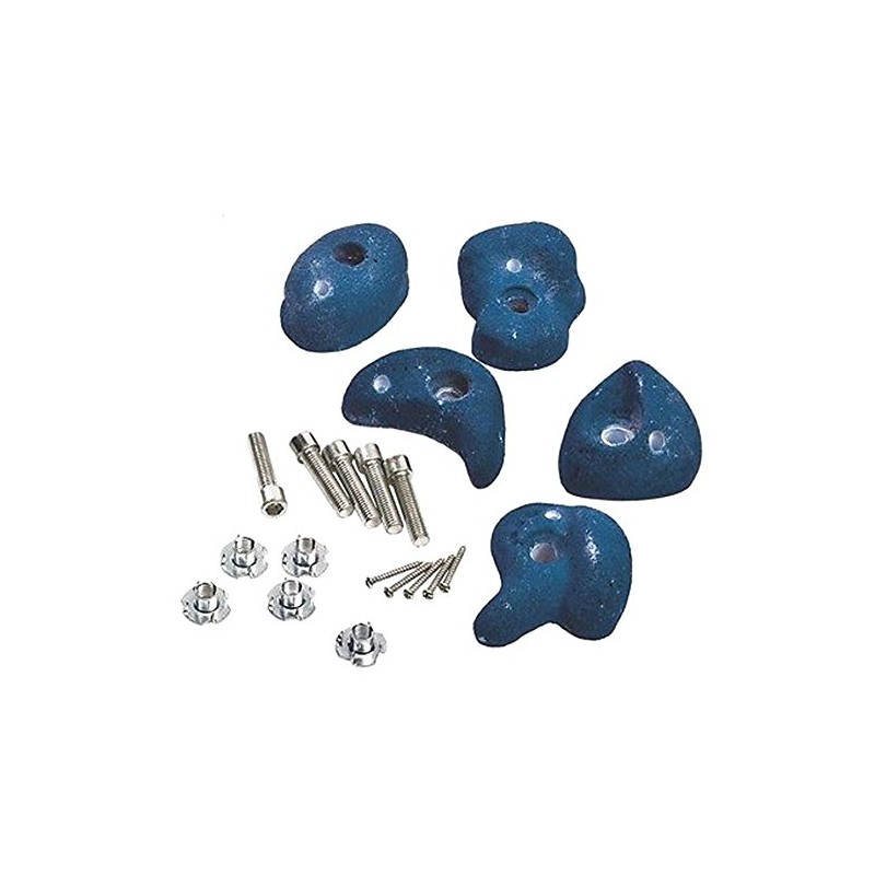Climbing Wall Holds Pack of 10 High Grip Poly Resin