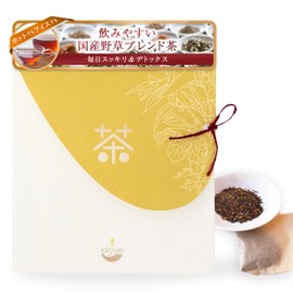 iasive Iyashibi Tea Hub Tea Mugwort Tea Blend Wild Grass Tea Detox Tea Bag No String 30 Packs (120 Cups) Decaffeinated Daily Clean