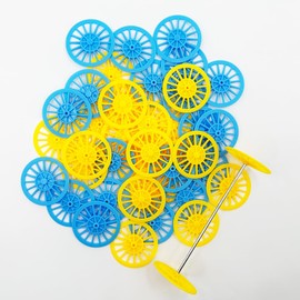 40PCS Vintage Toy Car Wheels 37mm Model Toy Plastic Wheel with 20PCS Shaft Round Rod Axles for RC Car Truck Airplane DIY Model Toy Accessories