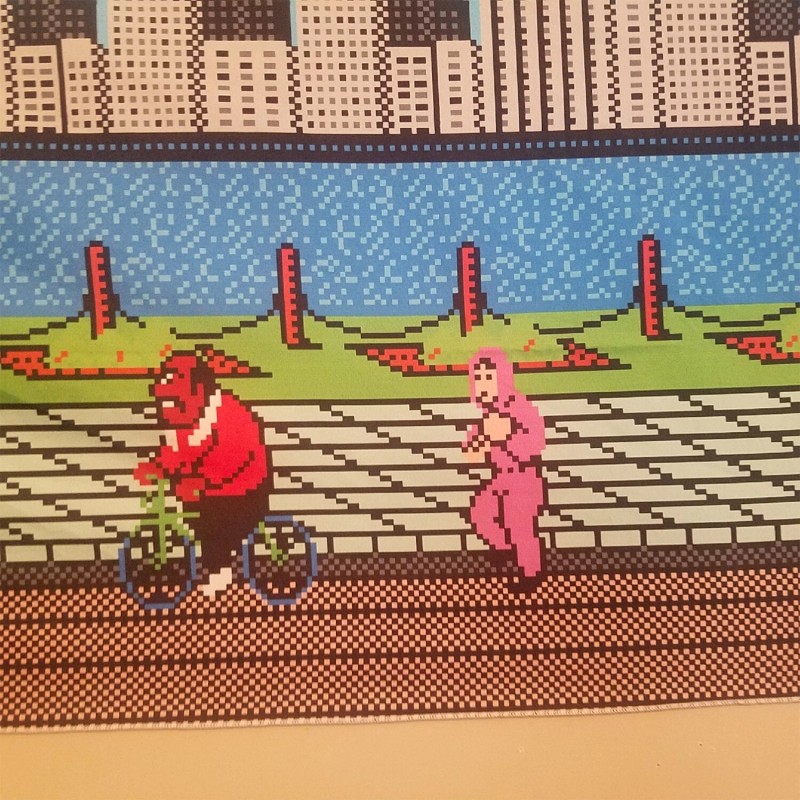 Mike Tyson's Punch-Out 5x2 foot tapestry Little Mac and Doc