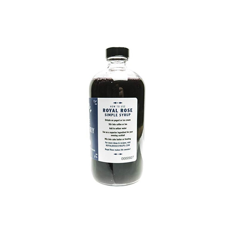 Royal Rose, Wild Maine Blueberry Organic Simple Syrup (16oz)