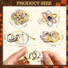 Yilloog 24 Pcs Metal Brain Teaser Puzzles Assortment for Adults