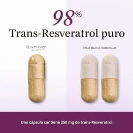 Reserveage - Resveratrol 250mg, Cellular Age-Defying Formula, 30 vegetarian capsules