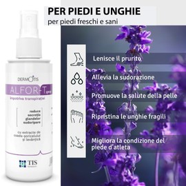 Alfor-T Sweat Stop 110ml Excessive Sweating, Armpits, Hands, Feet - Prevents Sweating, Shoes Itching Feet, Strong Nails, Bad Odors, Prevents Athlete's Foot