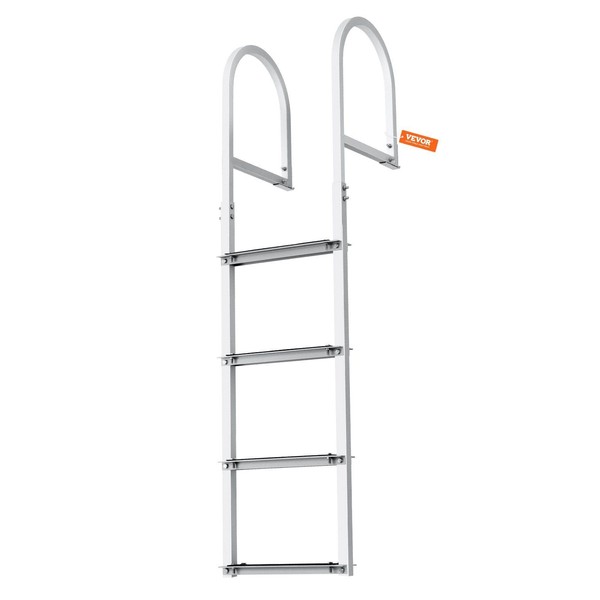 Dock Ladder, Removable 4 Steps, 500 lbs Load Capacity, Aluminum