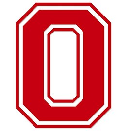 Applicable Pun Varsity Number 0 - Vinyl Decal - Red 6 Inches Tall