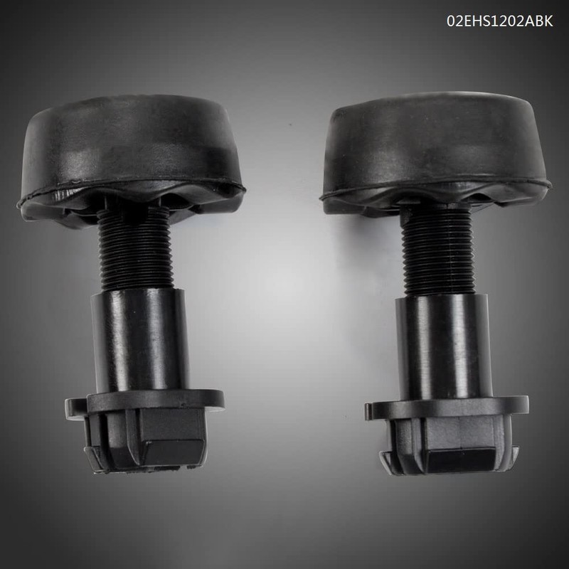 GRAND ORANGE Hood Stop Cushion Rubber Bumper Black 2pcs Compatible