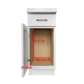 Sikarou Wood Pull Out Cabinet Organizer 2 Tie 9" W x 21" D, Heavy-Duty Sliding Drawers for Inside Cabinets Storage and Organization for Kitchen, Pantry, Bathroom