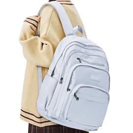 HeiDiga Women's Backpack, Large Capacity, Lightweight, School, Waterproof, Rucksack, 15.6 Inches, PC Storage, Compatible with A4, Multiple Pockets, Multifunctional, Anti-Theft, Backpack, 2-Way, High