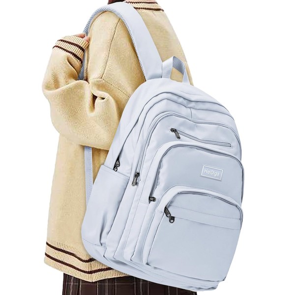 HeiDiga Women's Backpack, Large Capacity, Lightweight, School, Waterproof, Rucksack, 15.6