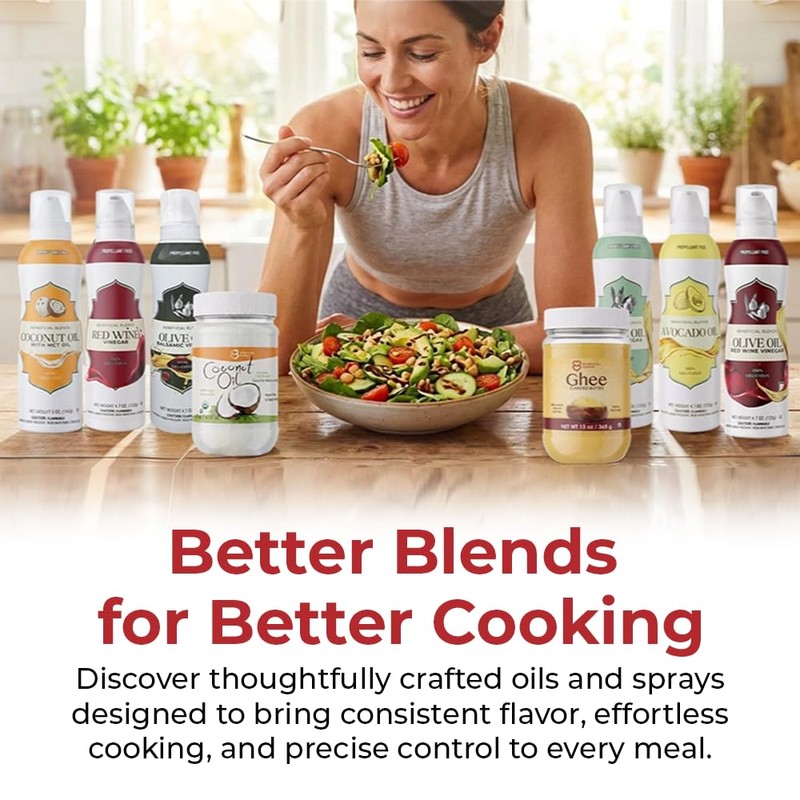 Avocado Oil Non-Stick Cooking Spray, 3-Pack, No Propellants, Baking, Grilling