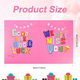 NQEUEPN We'll Miss You Card, 11.02x17.32in Farewell Card for Coworker Leaving Large Jumbo Greeting Card Farewell with Envelope Going Away Card Gifts for Colleague Retirement Men Women Decorations