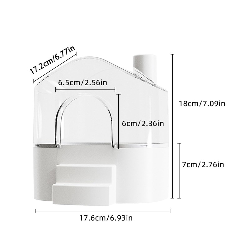 SQUSIMEI Hamster Sand Bath Container Box Large Space Hamster Bathtub