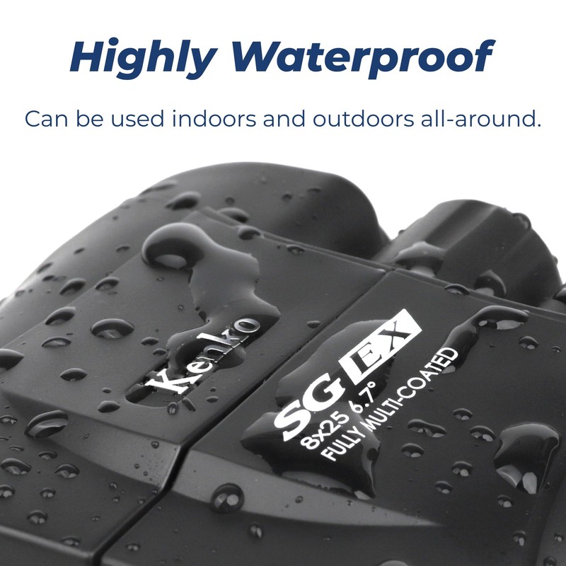Kenko SG EX Binoculars 8x25 WP Porro Prism Waterproof Compact