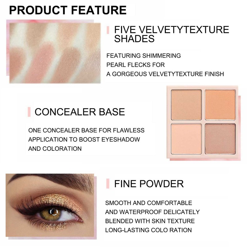 10 Colours Shimmering Matte Eyeshadow Makeup Palette Nude Glittering Pigment