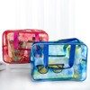 TotePrint Waterproof Red Handbag Iridescent Cosmetic Bag with Comfortable Hand,