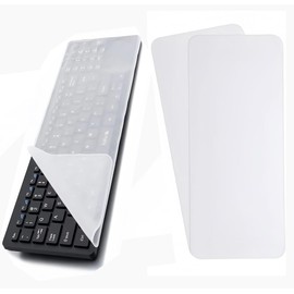 Tastaturschutzfolie aus Silikon,2 Stück Computer Tastatur Schutzfolie Tastatur Staubschutz kompatibel mit 15-17 Zoll Laptop, Universal & Wasserdichter