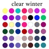 CafePress Color Analysis Card Clear Winter Folded Greeting Card Glossy