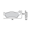 Pair of Rear BREMBO 07bb28sp Sintered Disc Pads