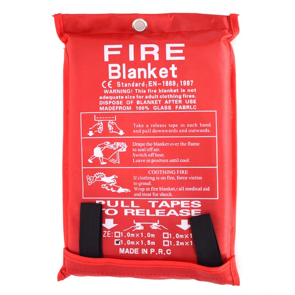 Parcil Distribution Large Fire Extinguisher Blanket. Chemical Free, No Mess, Easy to Store, Fire Extinguisher.
