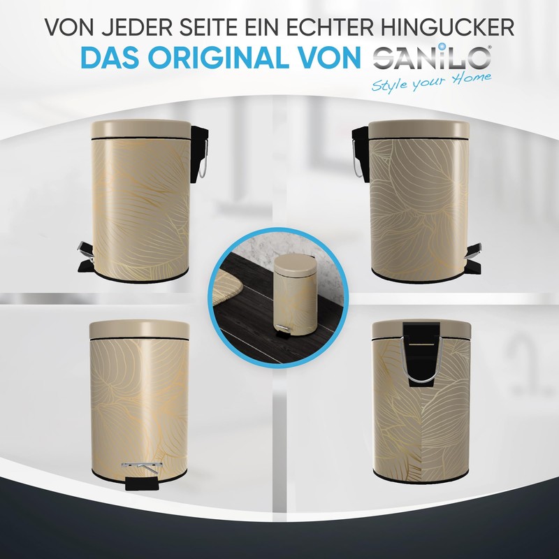 Sanilo Cosmetic Bin 3 L with Soft-Close Mechanism, Many New