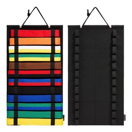 Karate Belt Display Rack - Holds,Wall Hanging Martial Arts Belt Holder,Martial Arts Belt Display Holder, Black Karate Taekwondo Belt Organizer，Equipment for Taekwondo Coaches, Students and Enthusiasts