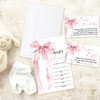 Pink Bow Baby Shower Invitation Set for Girls, 25 Set