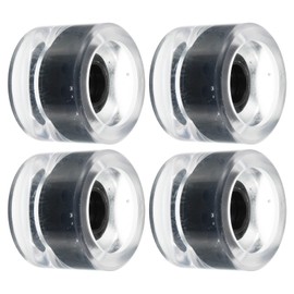PATIKIL 70mm 78A Longboard Wheel Soft, 4 Pack Cruiser Wheels Street Wheels for Skateboards Skateboard Wheel Replacement PU, Clear Black