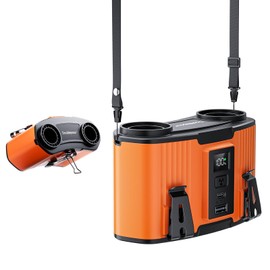 24000mAh Personal Waist Fan, USB Rechargeable Clip The Waist For Working,10 Speed & 40H Cooling and Heatstroke Prevention For Outdoor Travel Camping (Orange, 24000mAh)