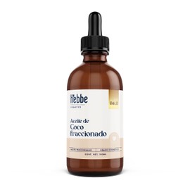 Hebbe | Aceite de Coco Fraccionado | Para uso en Mascarilla, Jabones, Cremas y Bloqueadores | Aceite de coco líquido para masajes corporales | 100 ml