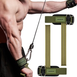 MANUEKLEAR Non-Slip Lifting Straps Strength Training with D-Rings Adjustable Lifting Straps for Weightlifting Deadlifts Pack of 2