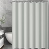 Lerores Duschvorhang 80x200cm Grau, Beschwerter Saum Antischimmel Textil, Wasserabweisend, Waschbar