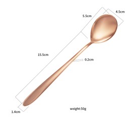 EnerMagiX Copper Spoon, 99% Pure Copper Coffee Spoons, Stirring Spoons, Dinner Spoon,Tea Spoons Long Handle, Ice Tea Spoons, Long Spoons for Stirring, Copper Tableware (One)