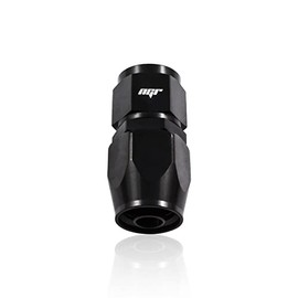 NGR Performance Straight Degree AN Fitting | Black Anodized Aluminum Swivel Hose End for Braided Fuel, Oil, Water Line | Reusable, Universal AN Hose Fitting for Racing, Turbo & Performance Builds