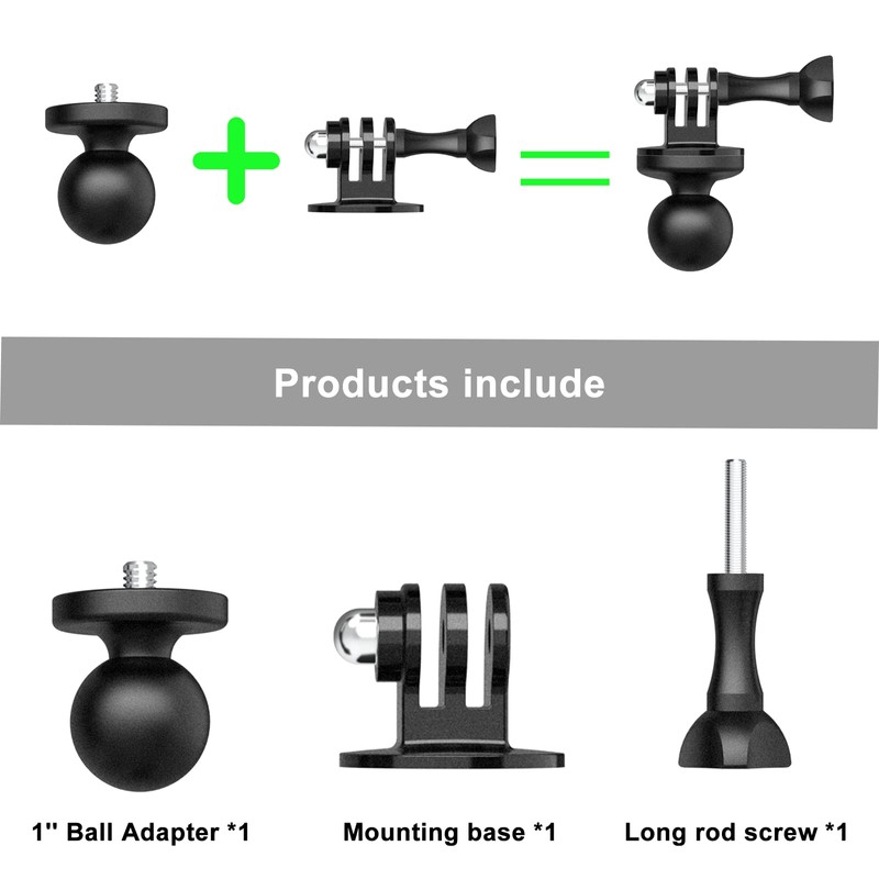 1 Inch Ball Mount Adapter for Insta360 One X2, X,