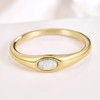 TUNGSTORY Rings for Women 14K Gold-Plated Wedding Ring Oval Opal